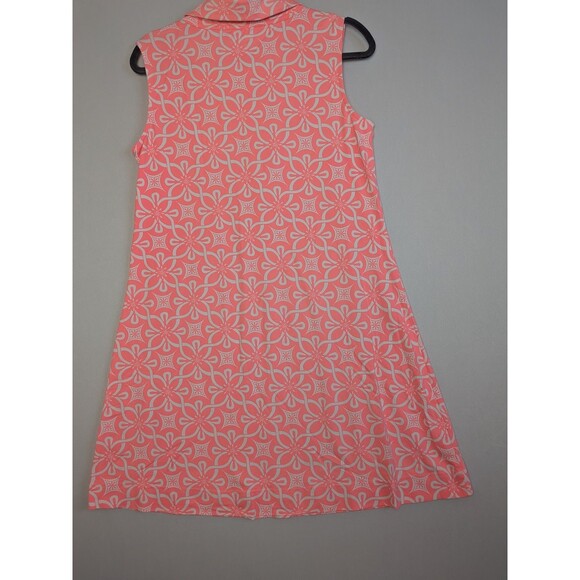 Lulu B Sleeveless Swing Dress Womens Large SPF Fabric Pink Floral Stretchy Beach - Picture 5 of 14